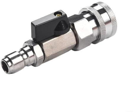 Hasaller Pressure Washer Ball Valves 4500 PSI Quick Connect Ball Valves Stainless Steel Pressure Washer Ball Valves 3/8Inch High Pressure Washer Ball Valve Kits for Power Washer Hoses