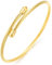 COOLSTEELANDBEYOND Mince Couleur d'or Câble Torsadé Manchette Bracelet en Acier Inoxydable pour Hommes et Femmes