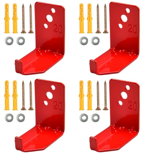 SPEEDWOX 4Pcs Support Mural pour extincteur à Domicile Supports pour Foyer Support de Montage pour Grande et Petite Armoire, Support pour extincteurs à Eau et Produits Chimiques à Sec