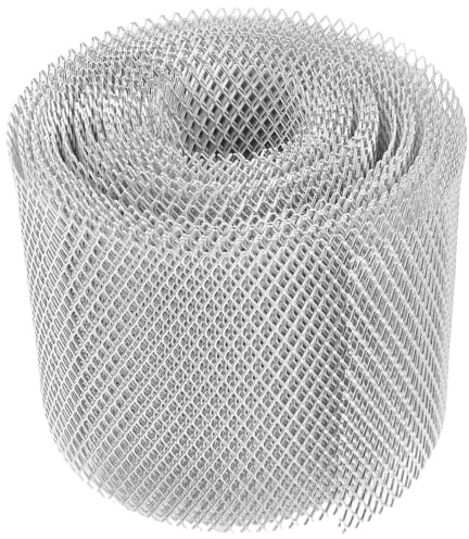 HORIALENCE Grille De Protection De GouttièRe En Alliage D'Aluminium 600X6Cm Filet Anti-Feuilles Pare-DéBris Pour Jardin Facile À Installer Et Couper