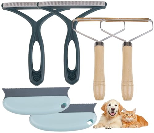 6 Stück Tierhaarentferner Fusselrasierer Manuell Fusselbürste Tierhaare Kleidung Bürste Teppichbürste