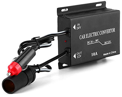 Tyenaza 10A 24V auf 12V Spannungswandler, Auto-Stromversorgung, Abwärtstransformator, universell, für Wohnmobile, LKW, Yachten