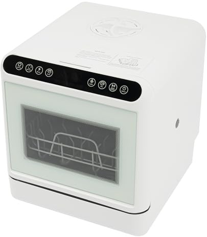 Mini Spülmaschine, 6L Tragbarer Kompaktgeschirrspüler 1100W Geschirrspüler Tischgeschirrspüler mit Touch Control für Häuser, Wohnungen, Schlafsäle, Boote, Wohnmobile