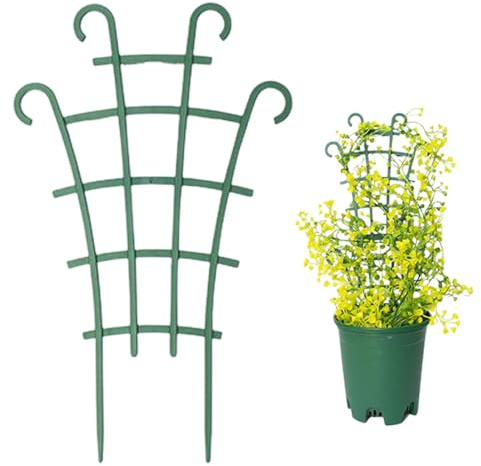 ZZHBOO 6 Apoyo Hortícola para Plantas Trepadoras, Soportes de Jardinería de Plástico Verde para Macetas de Balcón, Enredaderas, Rosales, Plantas Trepadoras, Herramienta de Jardín de 0.5cm
