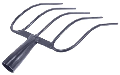 ifundom Fourche à Gazon Pratique en Fer Multifonction Résistante la Rouille pour Pelouses et Besoins Agricoles, Outil Polyvalent de Jardinage Robuste