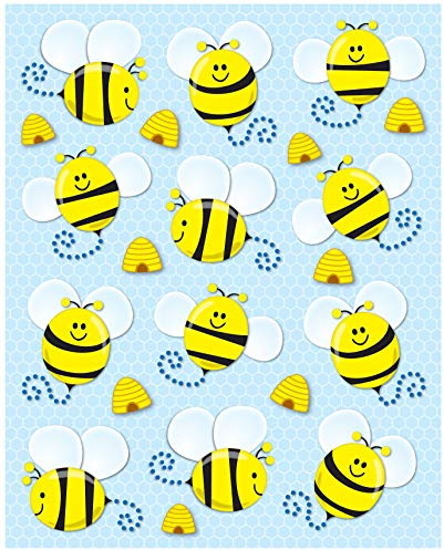 Carson Dellosa | Bees Stickers | Spring, 1-inch x 1-inch, 72ct