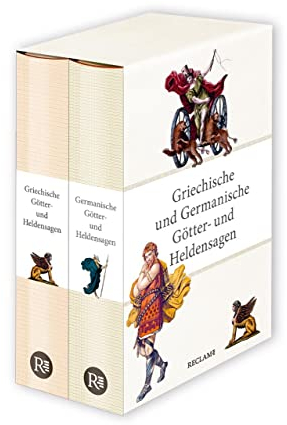 Griechische und Germanische Götter- und Heldensagen: Nach den Quellen neu erzählt von Reiner Tetzner und Uwe Wittmeyer. Zwei Bände im Schuber