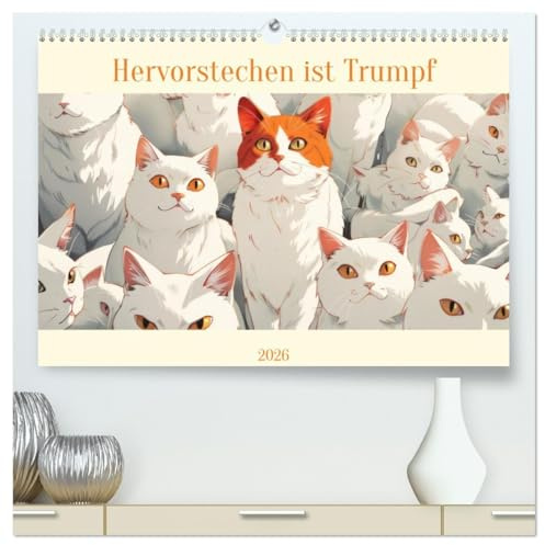 Hervorstechen ist Trumpf (hochwertiger Premium Wandkalender 2026 DIN A2 quer), Kunstdruck in Hochglanz: Ein Tier unterscheidet sich (CALVENDO Spass)