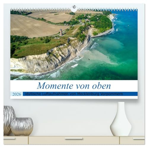 Momente von oben (hochwertiger Premium Wandkalender 2026 DIN A2 quer), Kunstdruck in Hochglanz: Erleben Sie einige der schönsten Orte Mecklenburg ... aus der Luft fotografiert. (CALVENDO Natur)