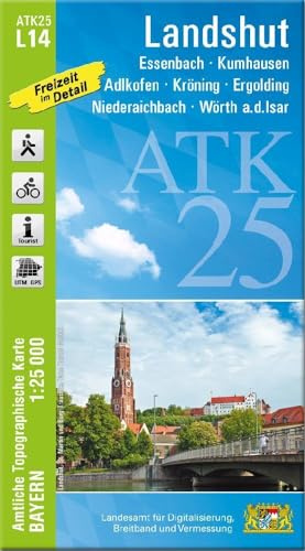 ATK25-L14 Landshut (Amtliche Topographische Karte 1:25000): Essenbach, Kumhausen, Adlkofen, Kröning, Ergolding, Niederaichbach, Wörth a.d.Isar (ATK25 Amtliche Topographische Karte 1:25000 Bayern)