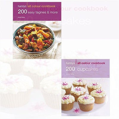 Hamlyn Cookery Books Collection Easy Tagines and Cupcakes 2 Books Bundle (200 Easy Tagines and More: Hamlyn All Colour Cookbook,200 Cupcakes: Hamlyn All Colour Cookbook)