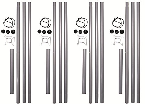 Sonnensegel Stahlmast Mast Set Segel Sonnensegelmast Sonnensegelpfosten (4X MastSet)