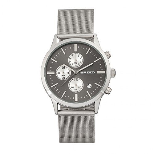 BREED Espinosa Men's Quartz Silver Metal Alloy Bracelet Chronograph Watch w/Date BRD7602