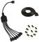 HUABLUE schwarz 4Pin LED Splitter Kabel Y Splitter Verteiler Kabel rgb splitter kabel， LED Stripe Verbinder für Eine zu sechs SMD 5050 3528 RGB LED Streifen 30cm/11.81inch