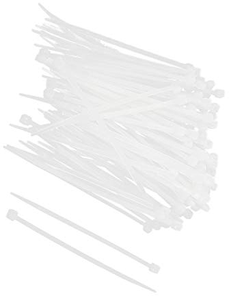 Aexit 100 STÃœCK 2.5mm Breit 150mm Länge WeiÃŸem Nylon Elektrischer Draht ReiÃŸverschluss Kabel Bindung