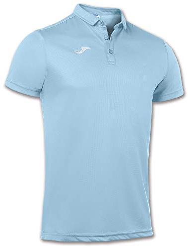 Joma 100437.350.XL Polo a Manica Corta, Hobby, Uomo, Celeste, XL