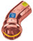 Curva in rame a pressare 45° MF acqua/gas 15mm