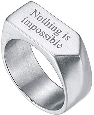 Custom4U Punk Style Edelstahl Rolex Ring Silber Personalisiert Pfeil Herren Ringe Poliert Size 10 Modeschmuck Biker Herren Ring