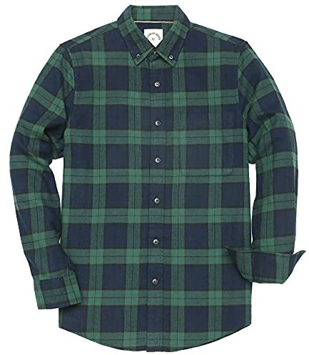 Dubinik® Chemise Homme Manches Longues Chemise Flanelle Homme Chemise Tout Le Coton Casual Carreaux Chaude