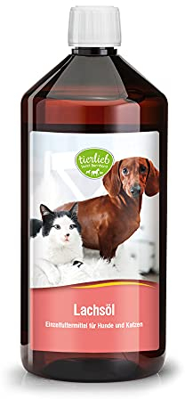 Premium Lachsöl für Hunde & Pferde| Omega 3-6-9 | Atlantischer Lachs aus Norwegen | 1 Liter | Sanct Bernhard tierlieb