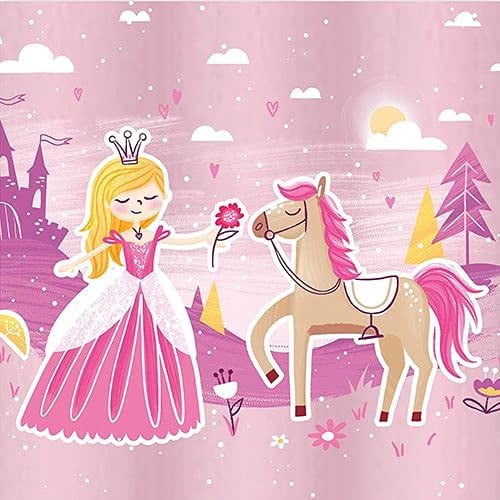 PAPSTAR Servietten, 3-lagig 1/4-Falz 33 cm x 33 cm Fairytale Princess 88612 Dekorservietten Geburtstag Märchenprinzessin, 20 Stück