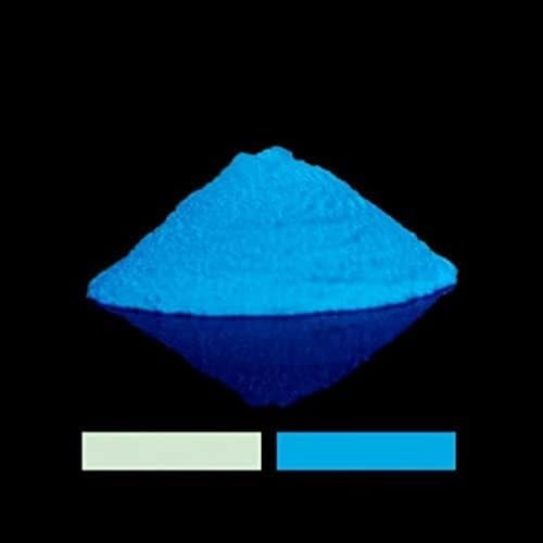 Un Pigmento A Base Bianca additivo polvere luminescente fosforescente che si illumina al buio 100 g (Blu)