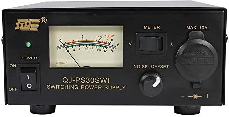 Fuente de alimentación de radio compacta universal de jamón de 30 A CC 13.8 V de salida fija de ruido compensado para banco de laboratorio doméstico convertidor superior para transceptor móvil, fuente