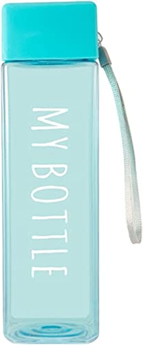 Tigrun Bouteille Sport Gourde Eau 500ML Transparent Givré Carré en Plastique Tasse Mâle Et Femelle Portable Tasse d'eau Sports De Plein Air Bouteille d'eau Bouteille Eau Reutilisable