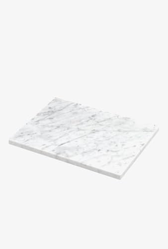 LuxuryQuarry® - Planche à découper en marbre blanc 45x35cm Marbre italien - Planche à tapas Planche à découper en marbre Planche à fromage - Planche de service et planche à boissons