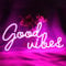 DAKABUKA Good Vibes,Luci notturne a LED per decorazione da parete, 5 V, alimentate tramite USB, con interruttore dimmerabile, camera da letto, feste, hotel, decorazione ricreativa (40.6x19.1 cm)