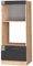 Vicco Mikrowellenschrank Fame-Line, Anthrazit Hochglanz/Goldkraft Eiche, 60 cm offen