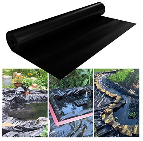 NEFSO Teichfolie Unterlage UV- und witterungsbeständig für kleine Teiche, Gartenteiche, Bäche, Springbrunnen und Wassergärten (Farbe: Schwarz, Größe: 2 x 4 m) (Schwarz 5 x 7 m)