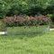 WIFESE Jardinière Surélevée 240x40x45 cm Acier Galvanisé Argenté Lit Surélevé de Jardin Métal Bacs à Fleurs Exterieur Patio Potager Balcon Suffisamment d'espace pour Plantes Légumes Herbes