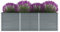 WIFESE Garten-Hochbeet Verzinkter Stahl 240x80x77 cm Grau Hochbeet Metall Hochbeete für Garten Pflanzenbett Kräuterbett Blumenkiste Dekorieren Eingang Balkon Terrasse Garten Stilvoll & Langlebig