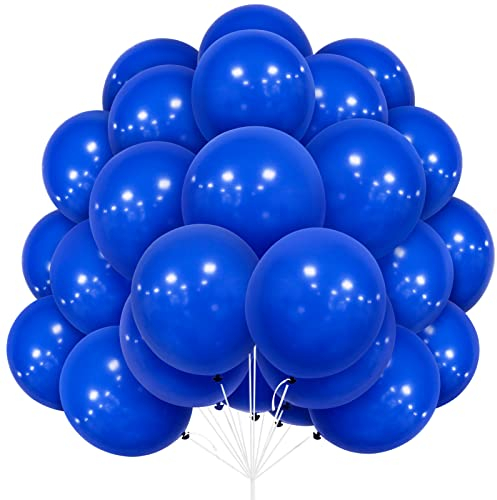Luftballons Blaue, 30 Stück 12 Zoll Matt Dunkelblau Luftballons Marine Blaue Tiefblaue Ballons mit Ballonband für Jungen Männ Deko Geburtstag Hochzeit Graduierung Karneval Jubiläum Taufen Dekorationen