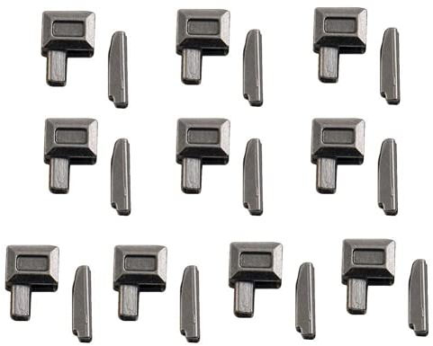 PULABO 10 Sets Legierung Reparatur Reißverschluss Stopper Open End Reißverschluss StopperNähen Reißverschluss Bekleidungszubehör Praktisch