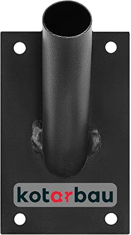 KOTARBAU® Support de Drapeau à 1 Compartiment à Visser - Support Mural - Noir - 70 x 110 mm