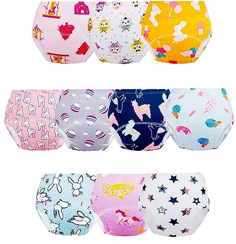 Cogindss Xmrlvn Baby-Trainingshose Unterwäsche für Mädchen, 2–3 Jahre, 10er-Pack