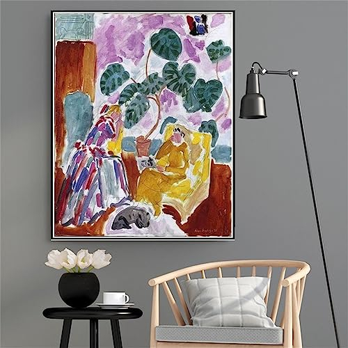 Deux Femmes Dans La Verdure Avec Un Chien Gemälde von Henri Matisse, 5D-Diamant-Malerei-Set für Erwachsene und Kinder, DIY-Kunsthandwerk für Zuhause, Wanddekoration, Geburtstagsgeschenke