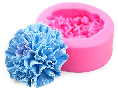 KinMokusei Molde de silicona para velas de peonía 3D con forma de flor para velas, de calidad alimentaria para cera de soja, cera de abejas