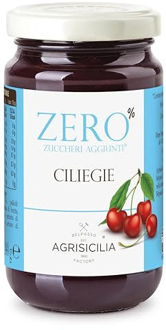 Agrisicilia zero% zuccheri aggiunti ciliegie,poche calorie, 240 grammi