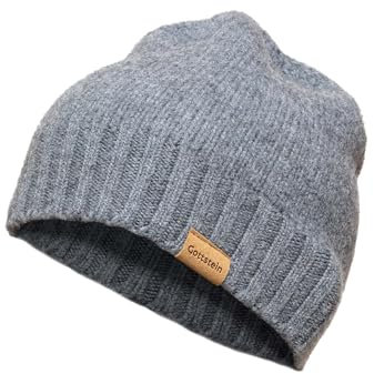 Gottstein Alpine Wool Cap Wollmütze aus 100% Schafwolle für Damen & Herren | Made in Tirol Graumele, M