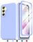 LeYi Funda para Samsung Galaxy A35/A 35 5G, Carcasa con Protector de Pantalla Integrado, 360 Grados Full Protección Antigolpes Antichoque Resistente Silicona Armor Bumper TPU Case,Morado