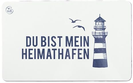 Bow & Hummingbird - 1825021-7 - Frühstücksbrettchen, Maritim, Du bist mein Heimathafen, Melamin, 23,5cm x 14,5cm, mehrfarbig, spülmaschinengeeignet