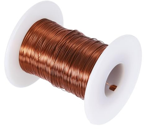 QUARKZMAN 0,35 mm Magnetdraht 361 ft emaillierter Kupferdraht emaillierter Magnetwicklungsdraht Spule 100 g 130℃ für Transformatoren Induktoren