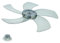 ANDRESLAD Ventilador De Repuesto Para Ventiladores De 16 Pulgadas Universal Para Ventiladores De Pedestal De Mesa 5 Hojas Plástico Resistente Fácil De Instalar