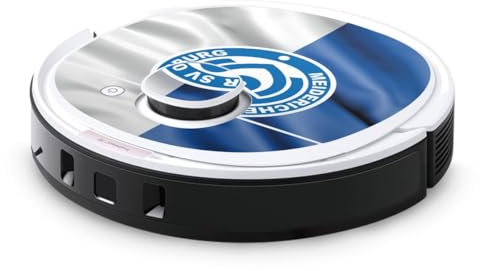 Folie Skin Sticker aus Vinyl-Folie Aufkleber kompatibel mit Ecovacs Deebot OZMO T8 MSV Duisburg Bundesliga Offizielles Lizenzprodukt