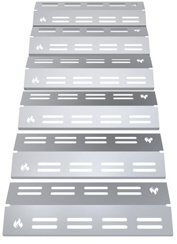 teileplus24 BR16-6-SG Gasgrill Edelstahl Brennerabdeckung kompatibel mit Enders Boston 6 | Flavorizer Bars | Passgenau | Rostfrei | Brennerschutz