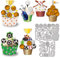 GLOBLELAND Fußball Cupcakes Papierpräge Stanzschablonen Set Sportball Basketball Handwerk Stanzmaschine Schablonen Rugby Baseball Metall Stanzschablone Set für Kartenherstellung DIY Handgefertigtes