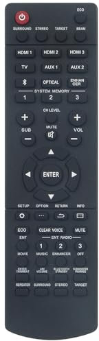 Allimity FSR141 ZK60890 Replacement Remote fit for Yamaha MusicCast Sound Bar YSP-2700 YSP-CU2700 NS-WSW121 YSP-2500 NS-WSW120 YSP-CU2500 YSP2700 YSPCU2700 NSWSW121 YSP2500 NSWSW120 YSPCU2500
